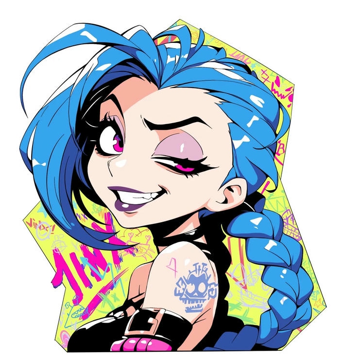 ảnh jinx chibi mắt đẹp