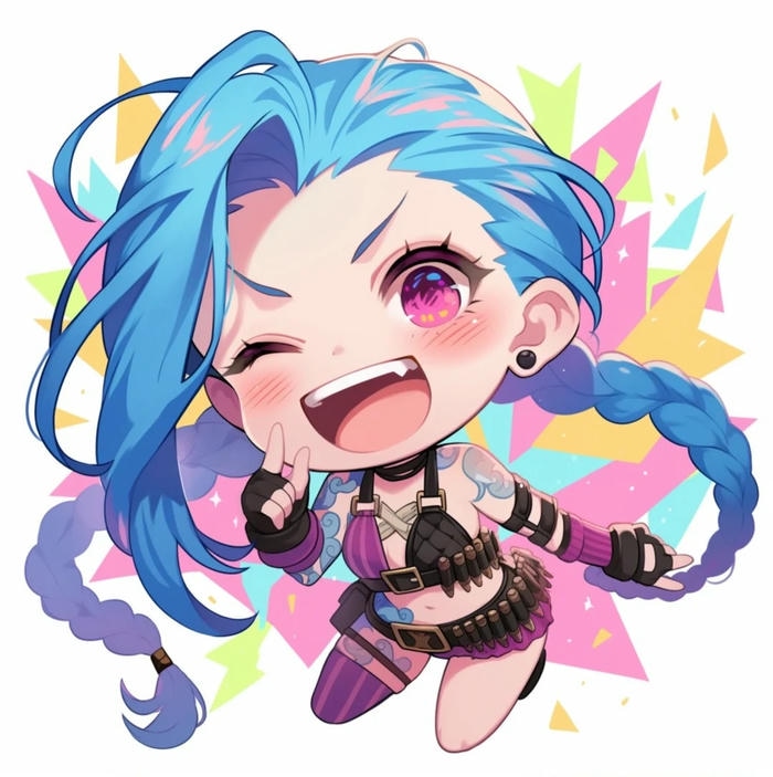 ảnh jinx chibi màu sắc