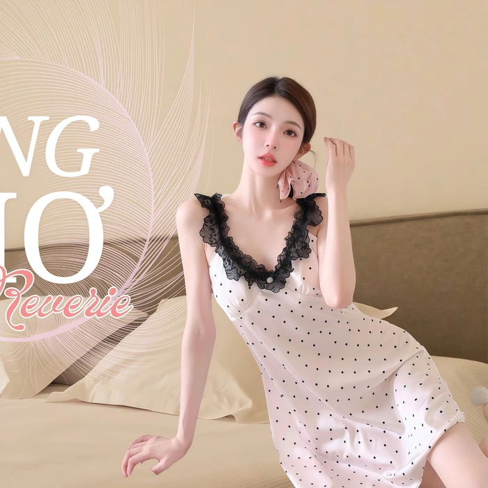 ảnh nghệ thuật gái xinh mặc váy ngủ