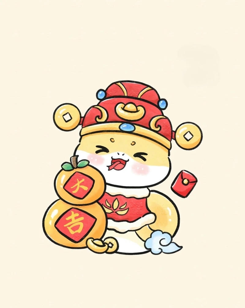 ảnh rắn chibi vàng