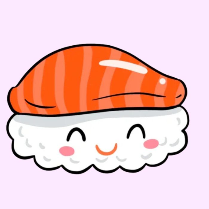 ảnh sushi chibi cười