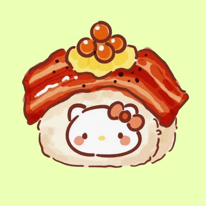 ảnh sushi chibi cute hello kitty