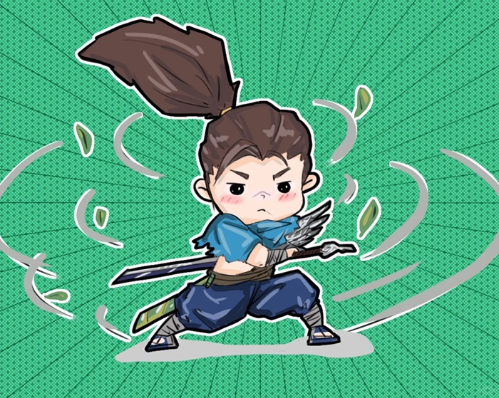 ảnh yasuo huyết nguyệt chibi