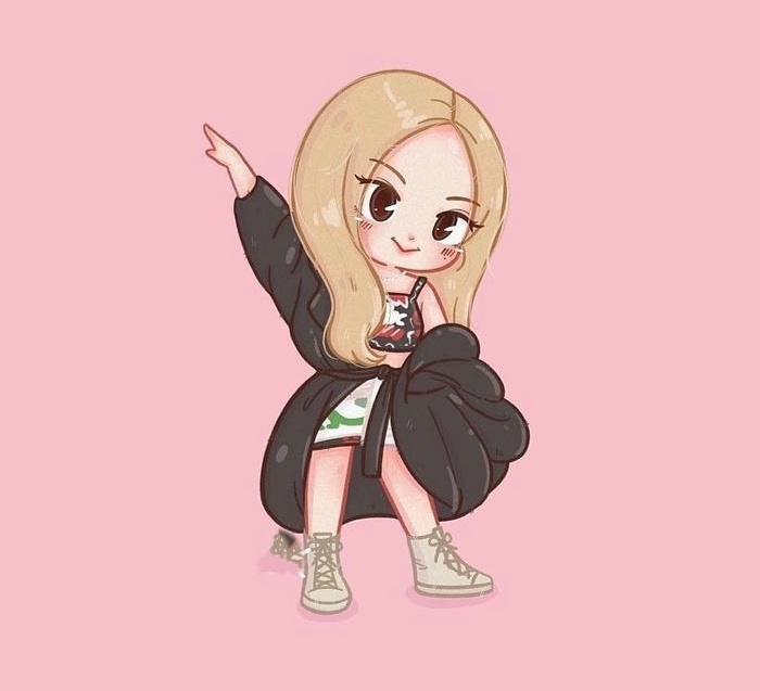 blackpink chibi rosé