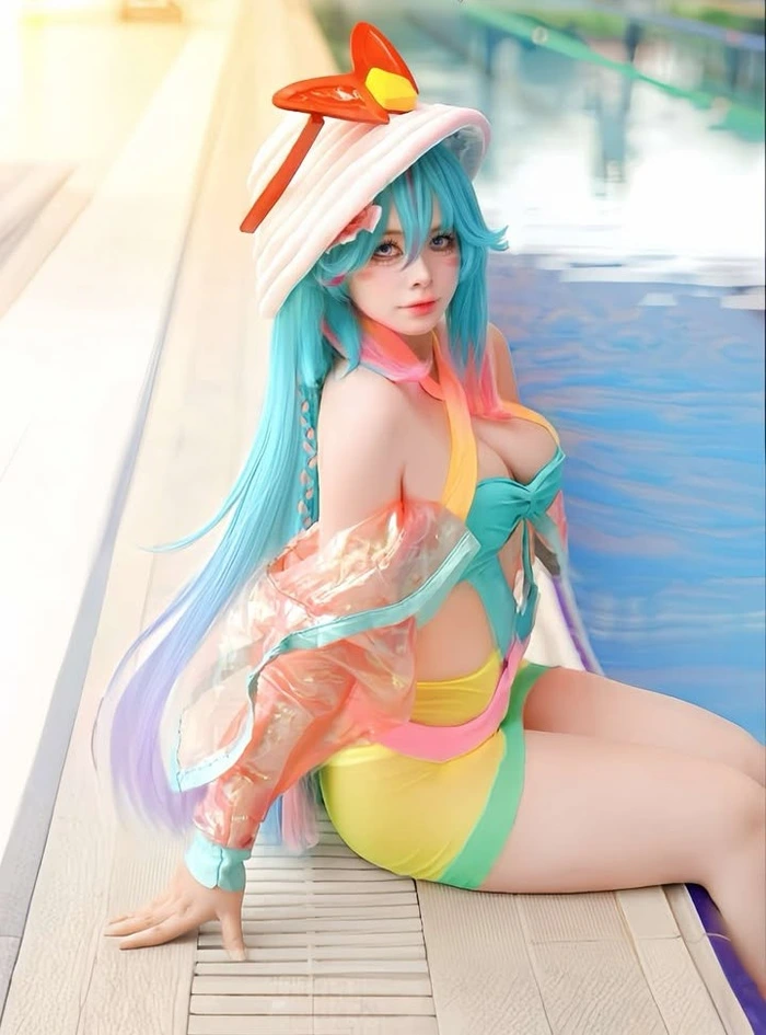 cosplay tiệc bãi biển