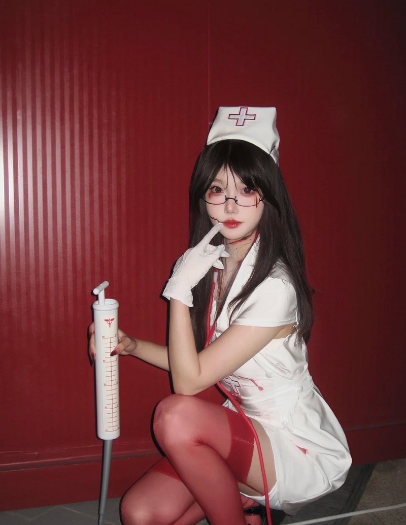 gái xinh cosplay y tá hd siêu xinh