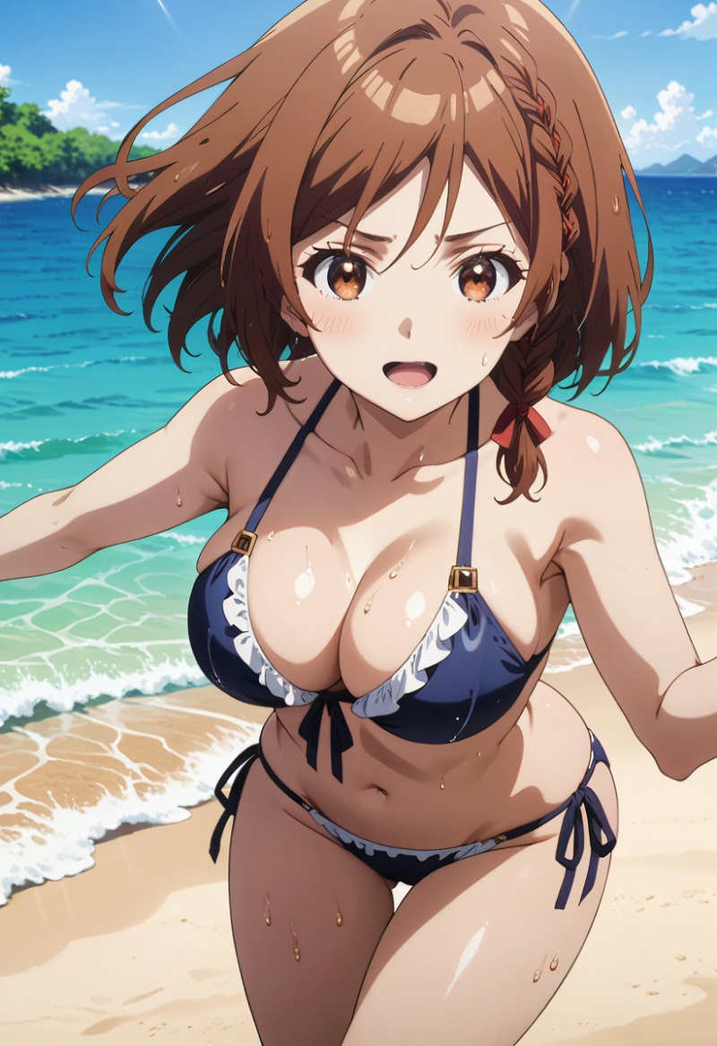 gái xinh mặc bikini anime