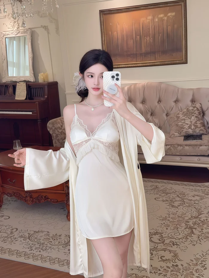 hình ảnh gái xinh mặc váy ngủ mềm mại