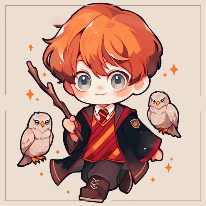 hình harry potter chibi đáng yêu xỉu