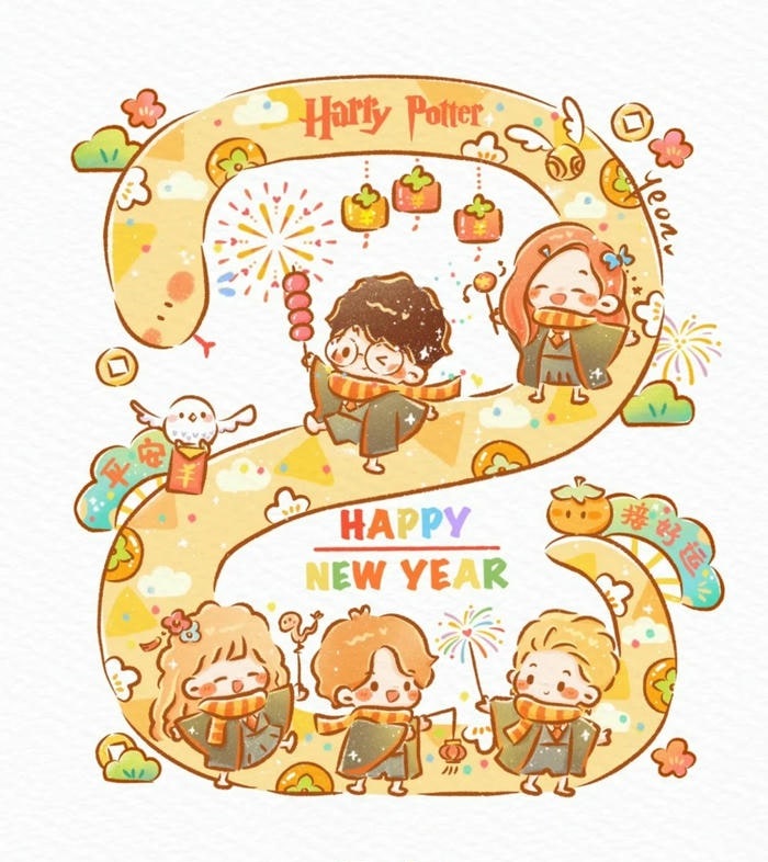 hình harry potter chibi năm mới