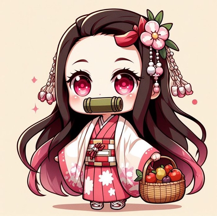 hình nezuko chibi