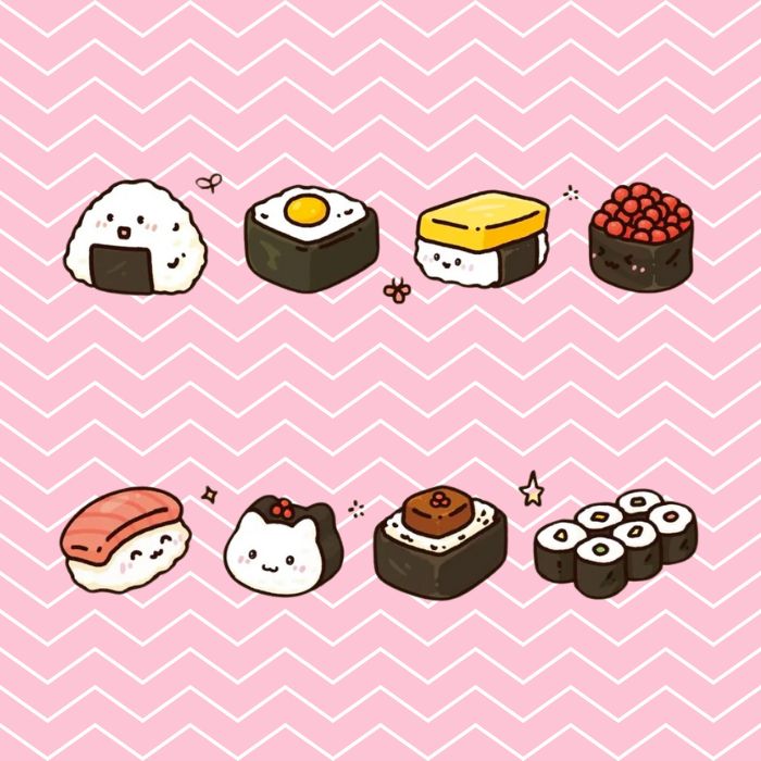 hình sushi chibi ngon mắt