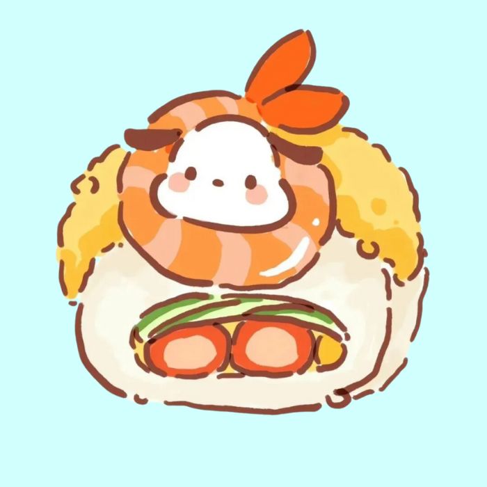 hình vẽ sushi chibi