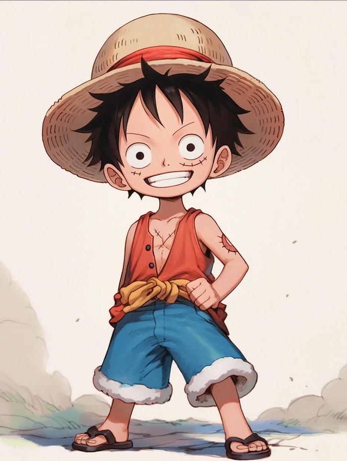 luffy chibi ngầu