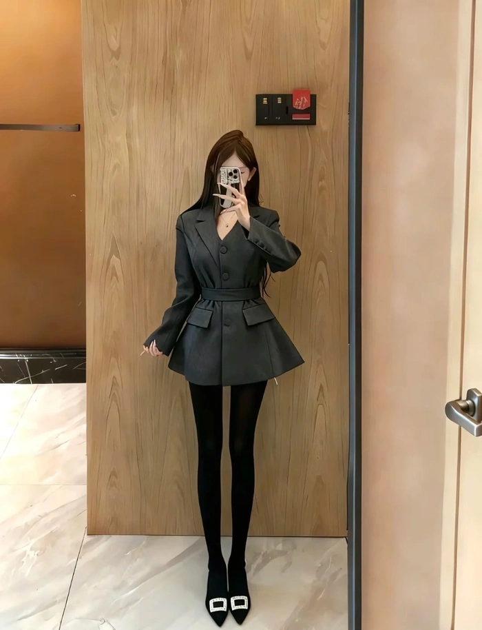 quần tất mặc váy mùa đông