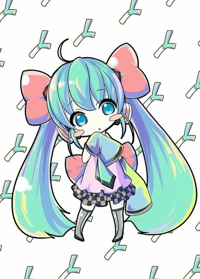 ảnh anime nữ miku chibi xinh