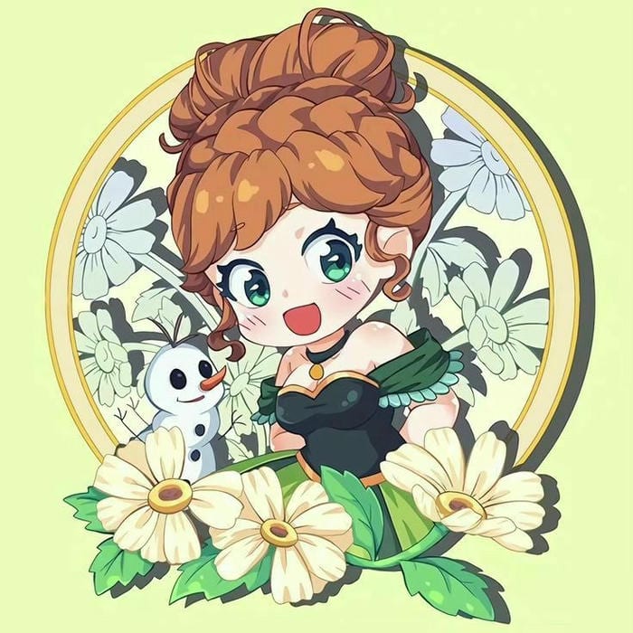 ảnh công chúa anna chibi