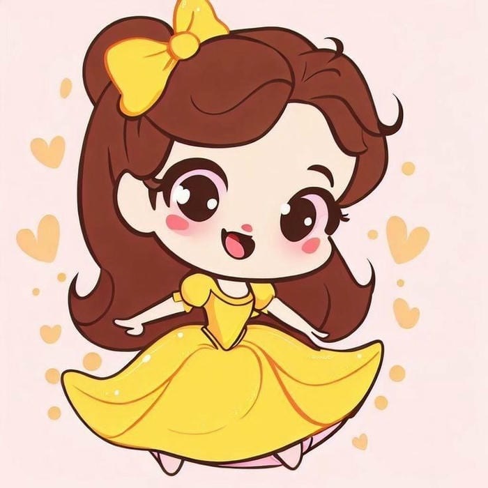 ảnh công chúa chibi cute disney