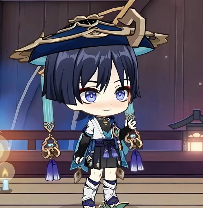 ảnh genshin scaramouche chibi cute