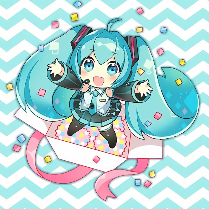 ảnh miku anime đẹp chibi