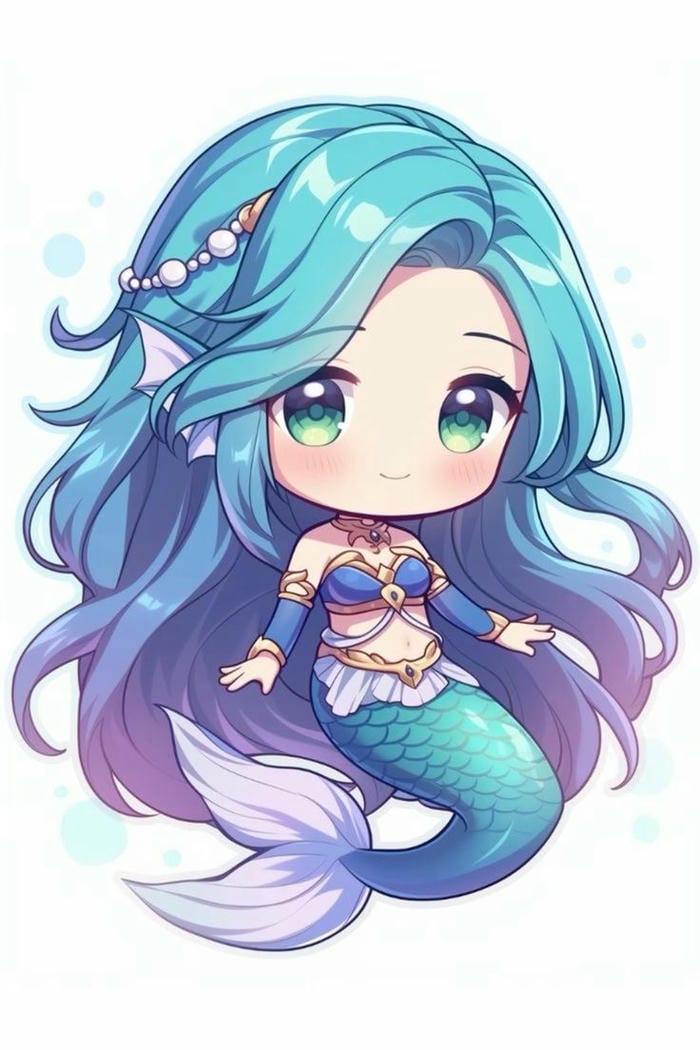 ảnh nàng tiên cá đẹp chibi