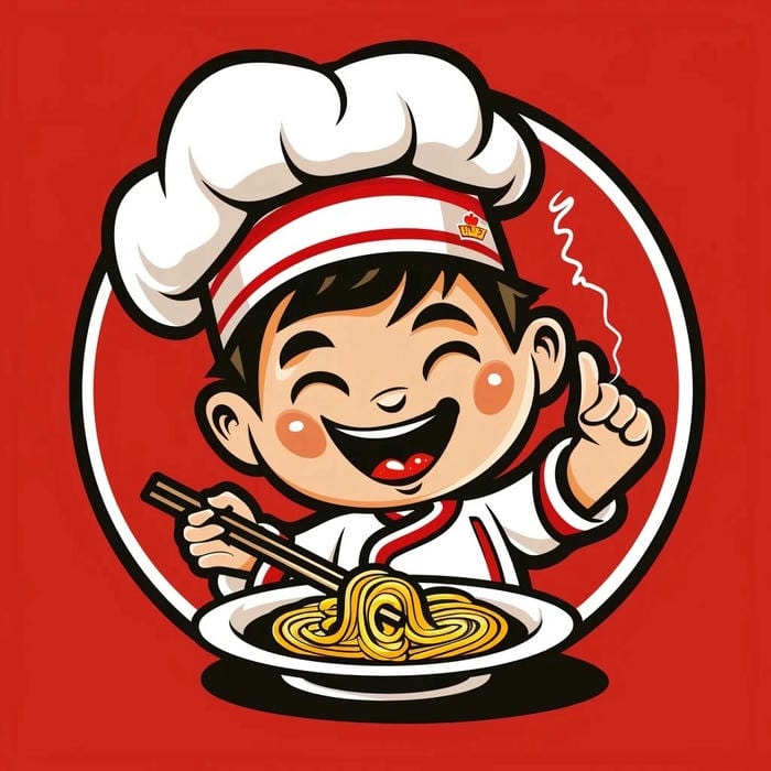 chibi logo đầu bếp nam