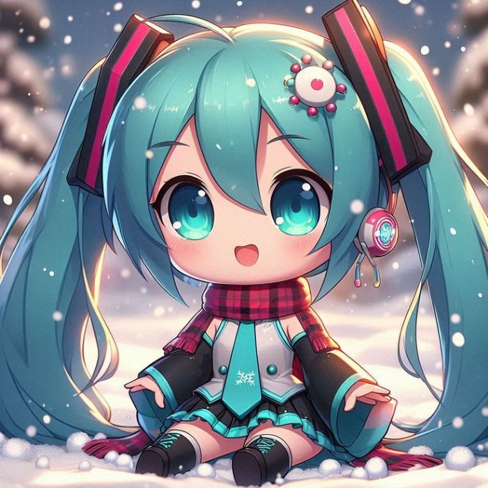 hình ảnh chibi Miku 3d