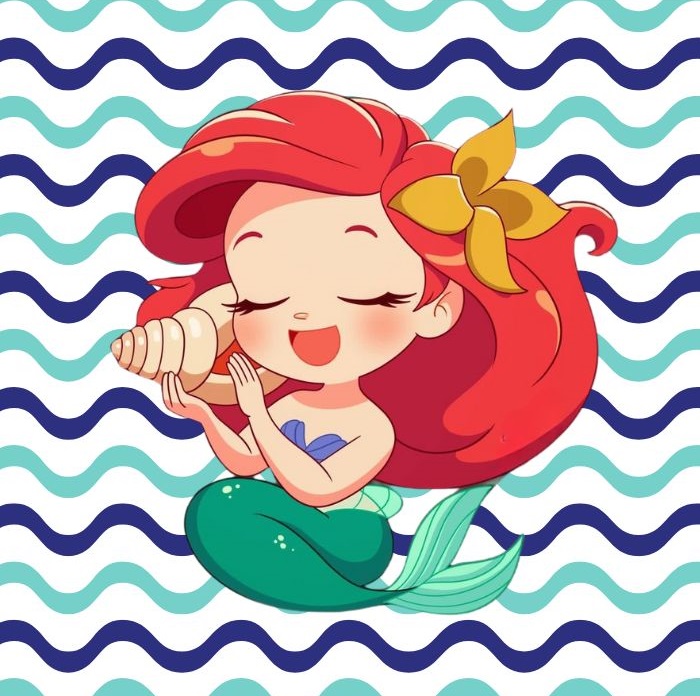 hình nàng tiên cá chibi ariel