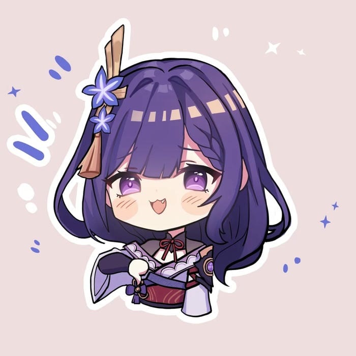 raiden shogun ảnh chibi cute