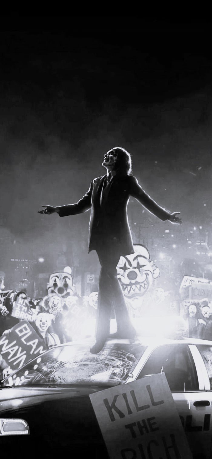 ảnh joker đen trắng