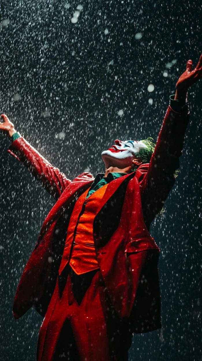 ảnh joker dưới mưa ngầu