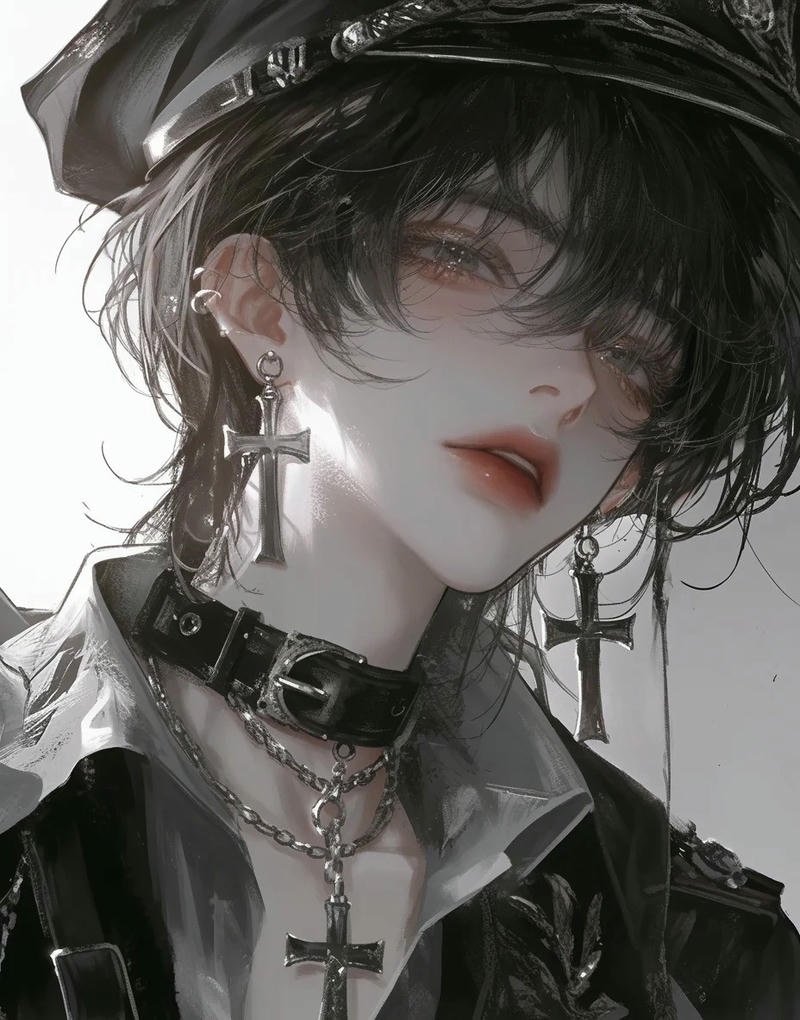 ảnh trai anime đeo khuyên tai