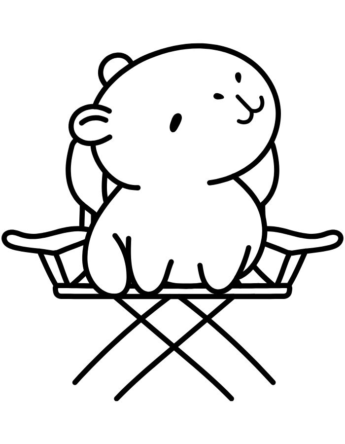 bức tranh tô màu capybara