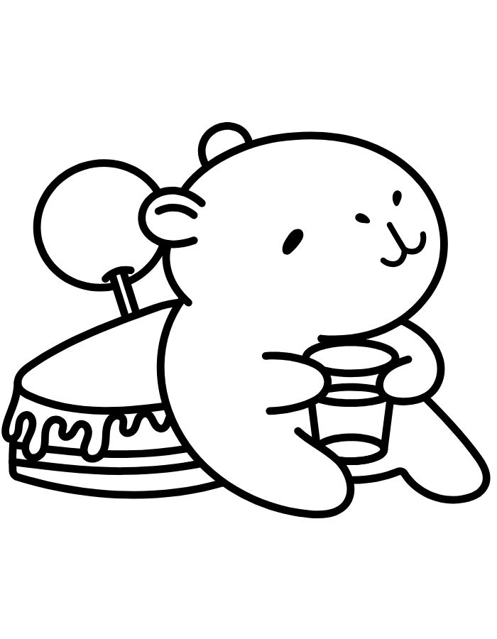 capybara tranh tô màu capybara