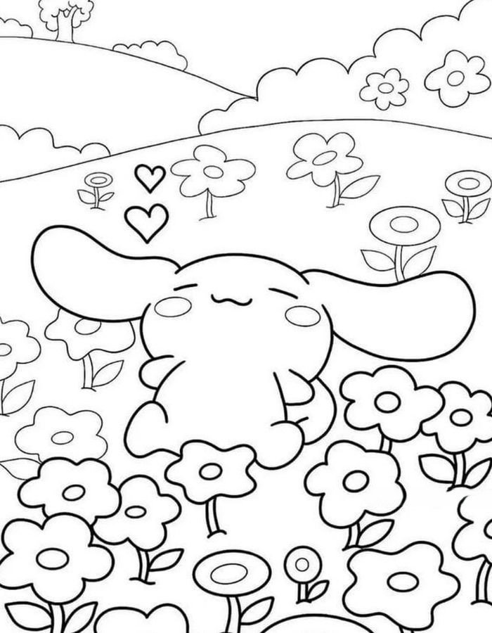 cinnamoroll tranh tô màu kuromi cute