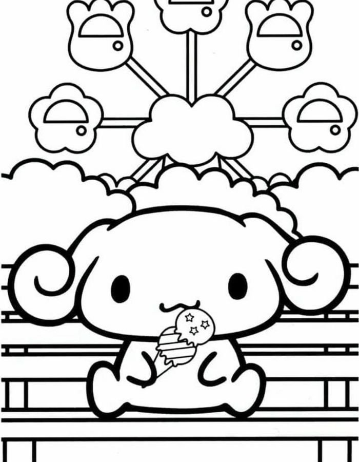 cinnamoroll tranh tô màu siêu cute