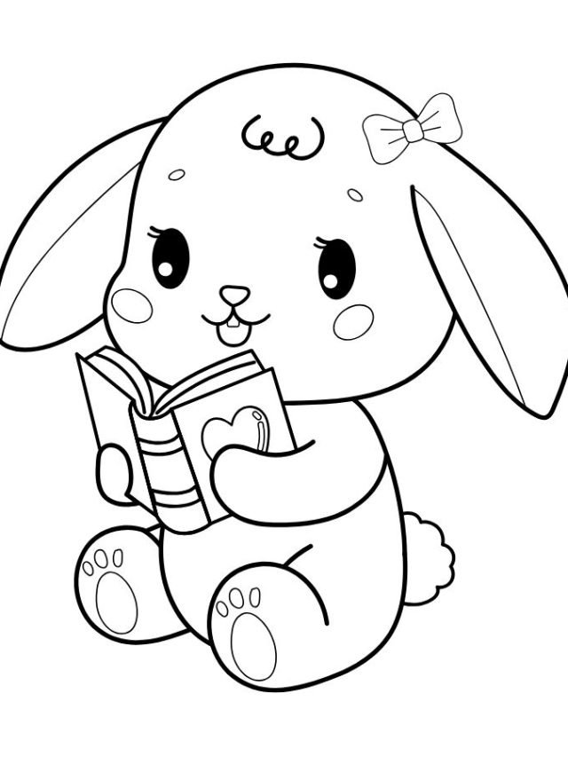 tranh tô màu cho bé 7 8 tuổi con thỏ