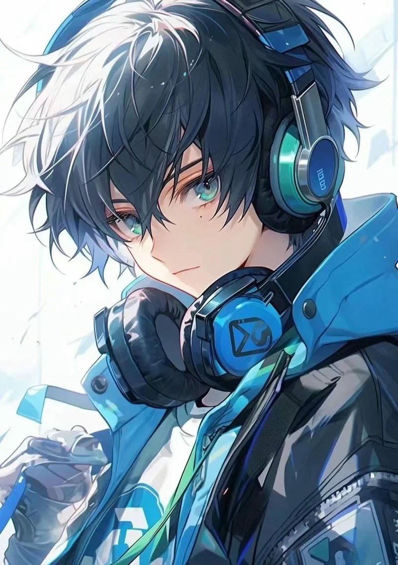 hình ảnh trai anime nghe nhạc