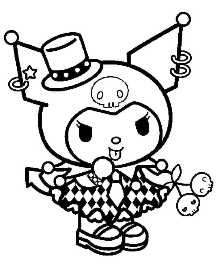kuromi hello kitty tranh tô màu my melody
