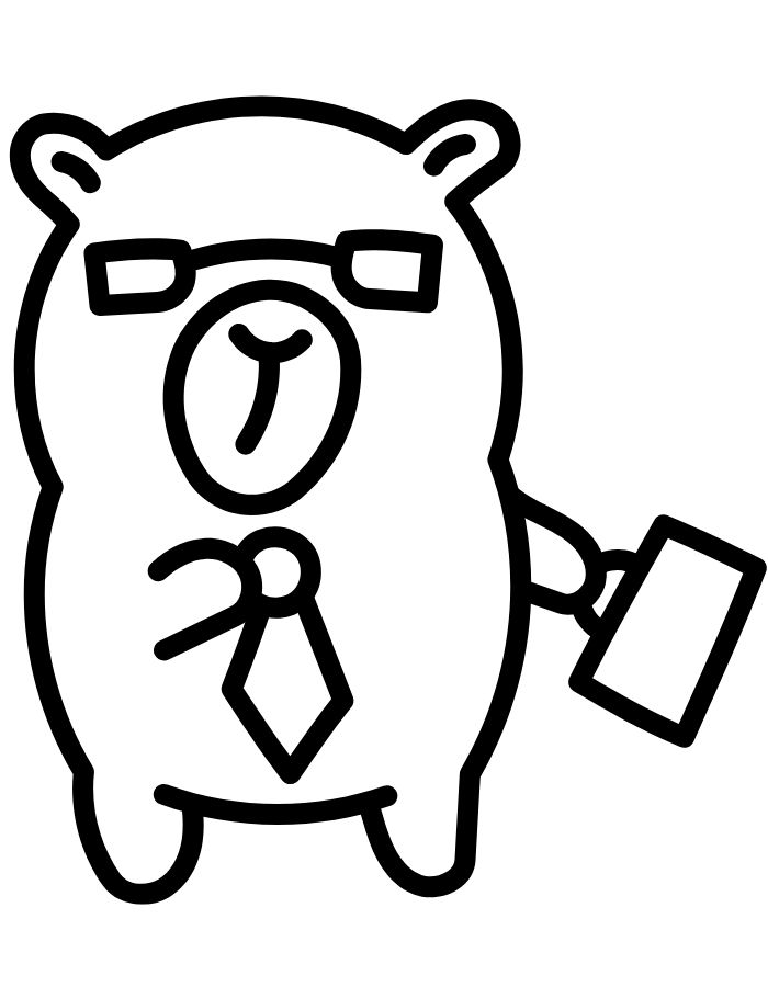 tranh capybara chưa tô màu