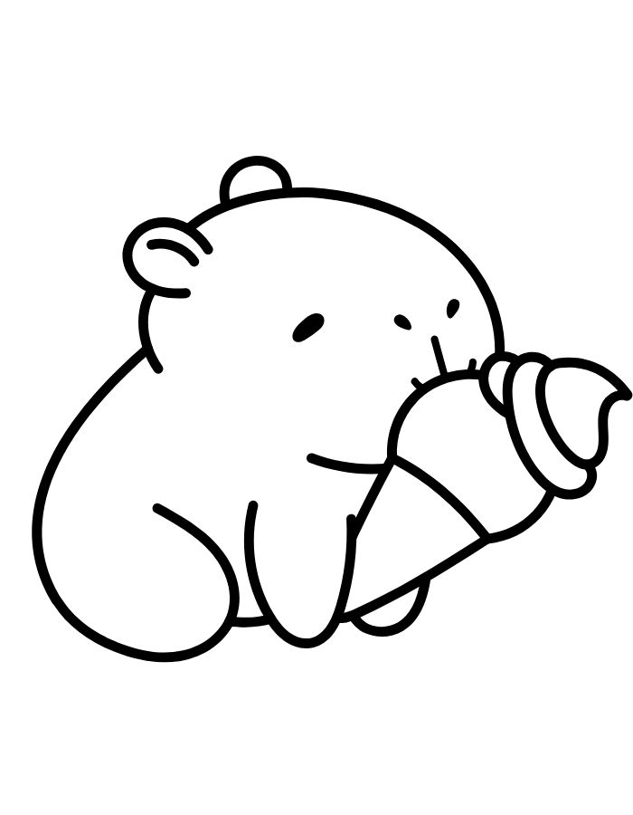 tranh tô màu capybara