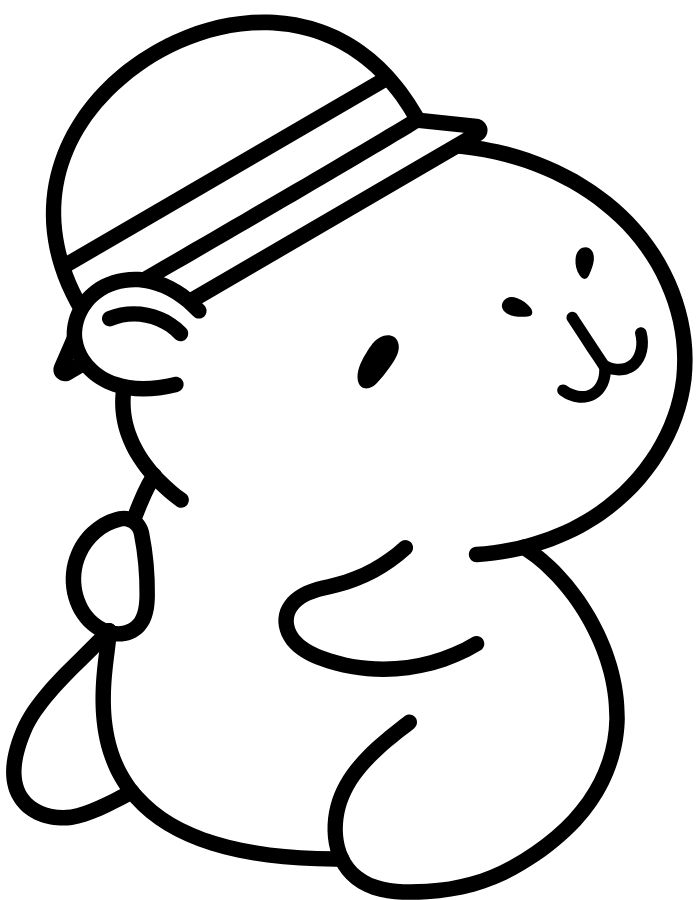 tranh tô màu capybara chảy nước mũi