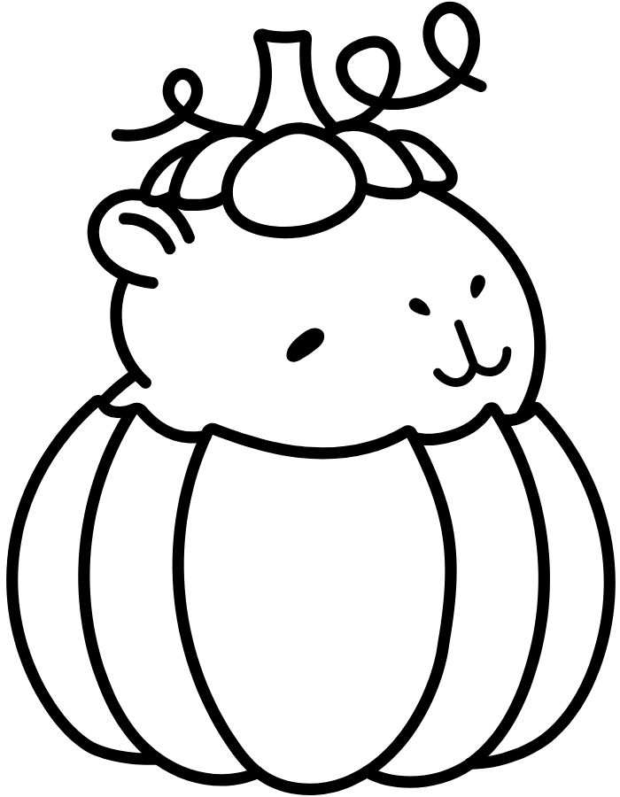 tranh tô màu capybara chibi cute