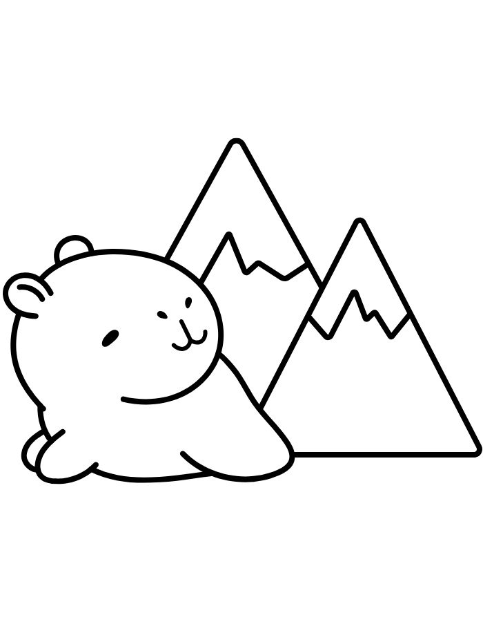 tranh tô màu capybara cute