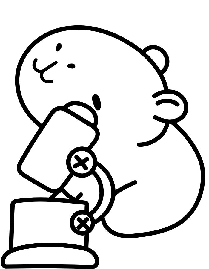 tranh tô màu hình capybara