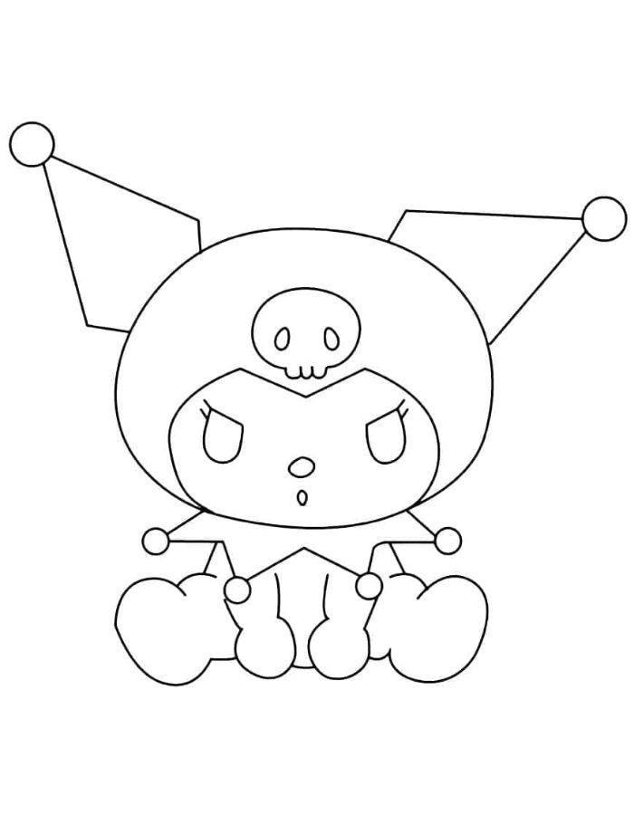 tranh tô màu kuromi anime