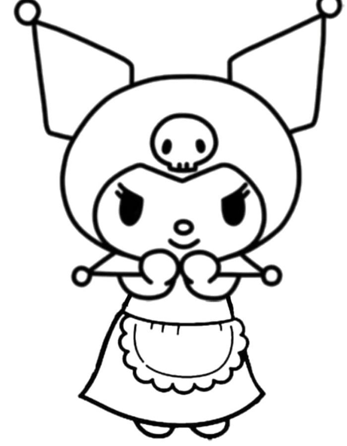 tranh tô màu kuromi cute nhất