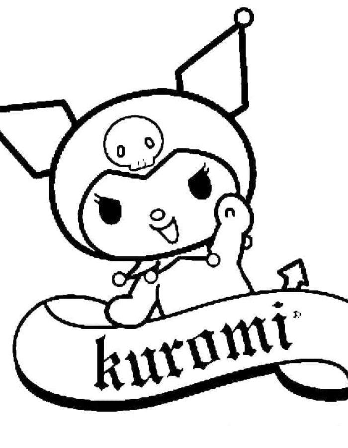 tranh to màu kuromi cute