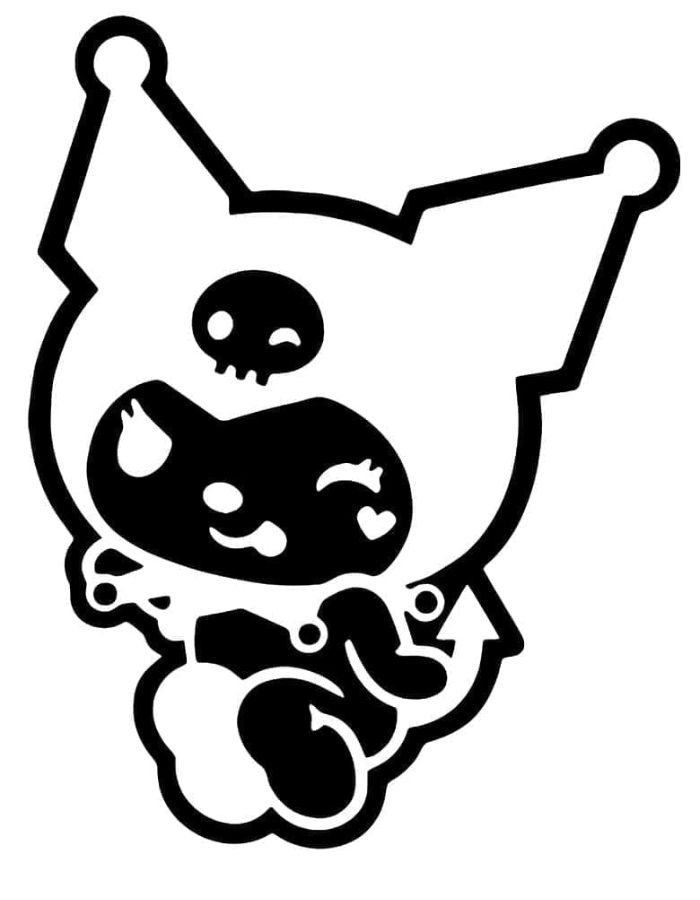 tranh tô màu kuromi và melody và cinnamoroll