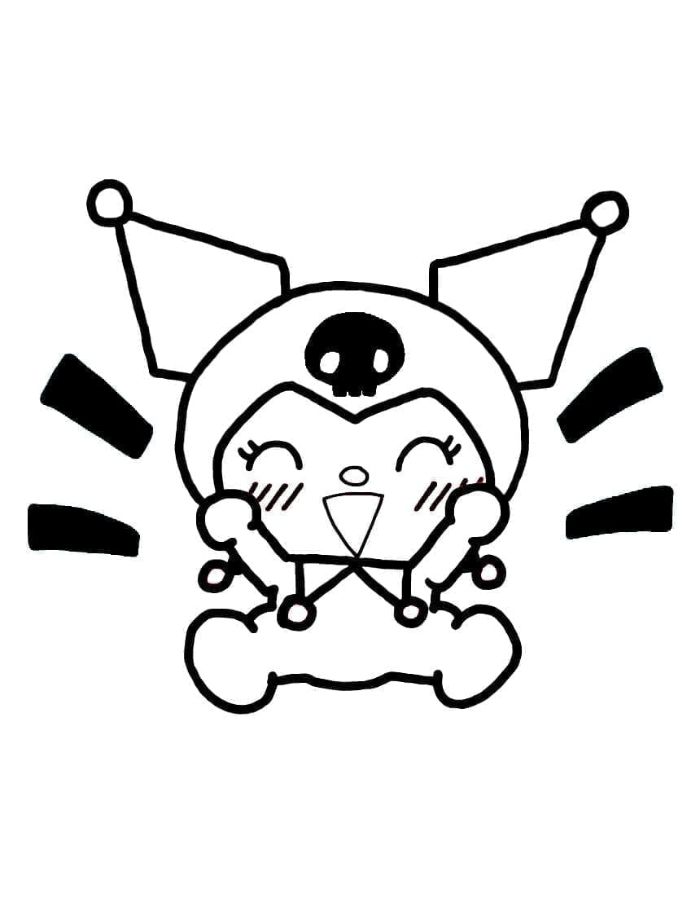 tranh tô màu my melody và kuromi